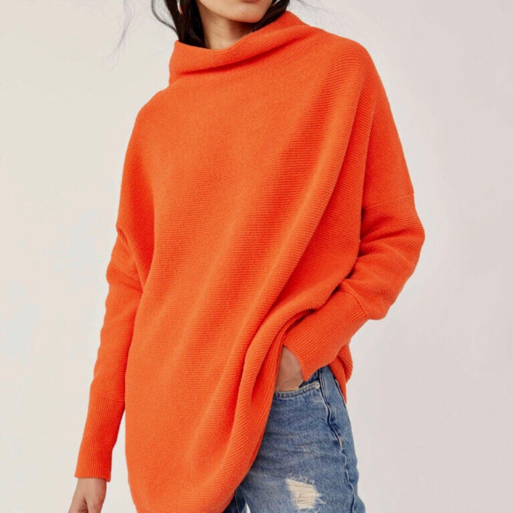 Buy One Get One Free Free People Ottoman Orange Knit Sweater Size: Medium